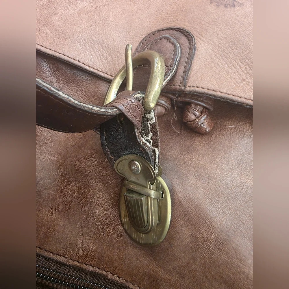 Vintage Wilsons Leather Boho Adventure Laptop Brown Men's Backpack 2000s Classy